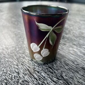 Antique Northwood Fenton Blue Carnival Glass Tumbler Drinking‎ Glass